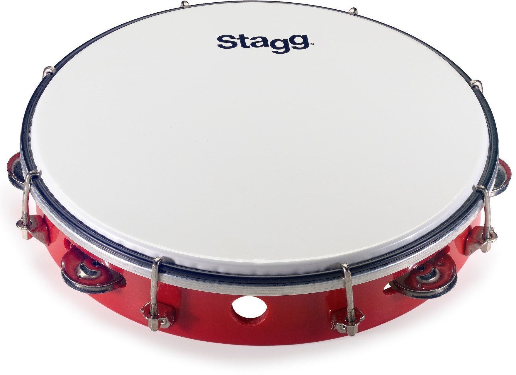 Tambourine met vel Stagg TAB-110P/RD