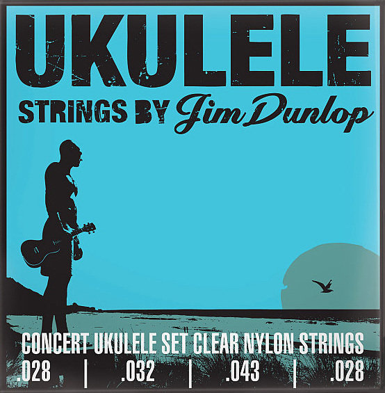 Cordas para ukulele de concerto Dunlop DUY302 Ukulele Clear Nylon Strings
