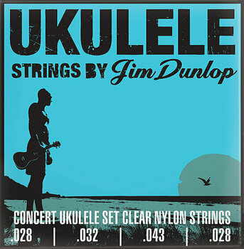 Snaren voor concert ukelele Dunlop DUY302 Ukulele Clear Nylon Strings - 1