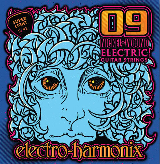 Struny pro elektrickou kytaru Electro Harmonix Nickel 9