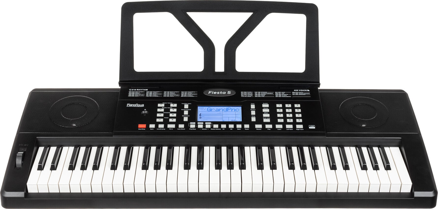 Keyboard with Touch Response Pianonova Fiesta 5 Keyboard with Touch Response Black