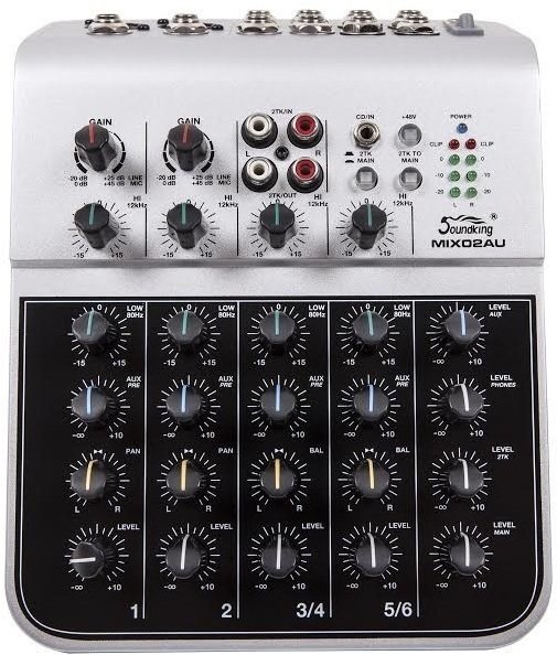 Mixningsbord Soundking MIX02A USB Mixing Console