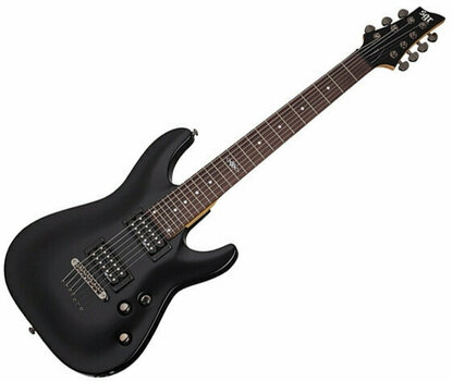Guitarra elétrica de 7 cordas Schecter SGR C-7 Midnight Satin Black - 1