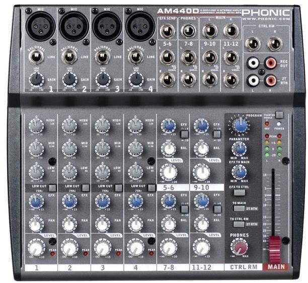 Table de mixage analogique Phonic AM440D