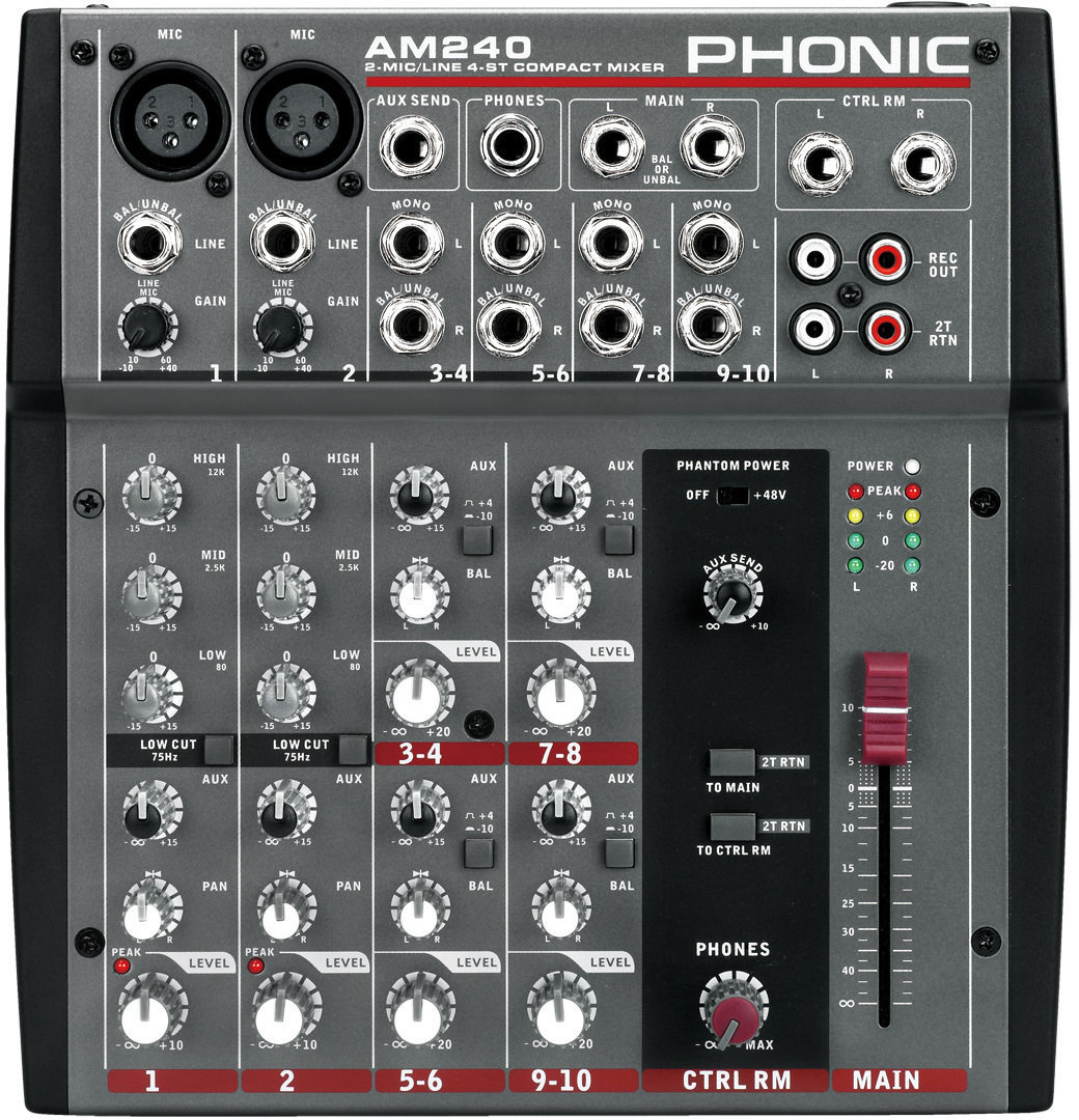 Table de mixage analogique Phonic AM 240