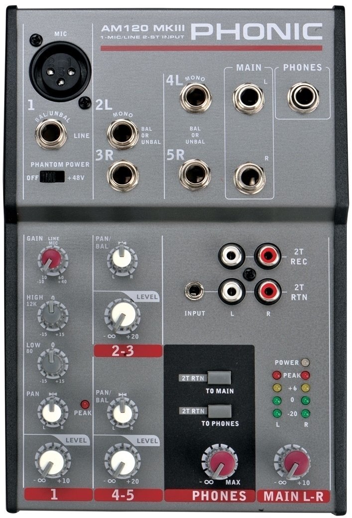 Table de mixage analogique Phonic AM 120 MKIII