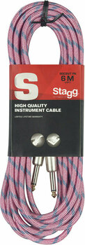 Kabel instrumentalny Stagg SGC6VT Różowy 6 m Prosty - Prosty - 1
