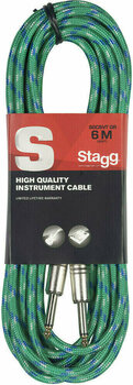 Kabel za instrumente Stagg SGC6VT Zelena 6 m Ravni - Ravni - 1