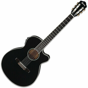 Класическа китара с предусилвател Ibanez AEG 10N II BK - 1