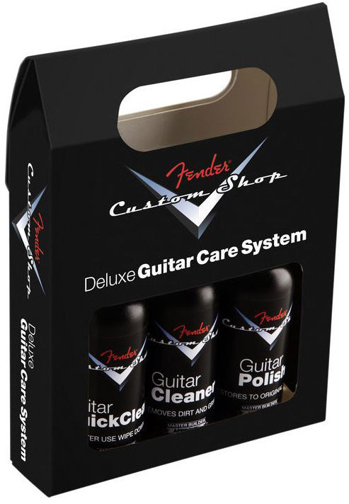 Produit de nettoyage et entretien pour guitares Fender Custom Shop Cleaning Kit, 3 Pack