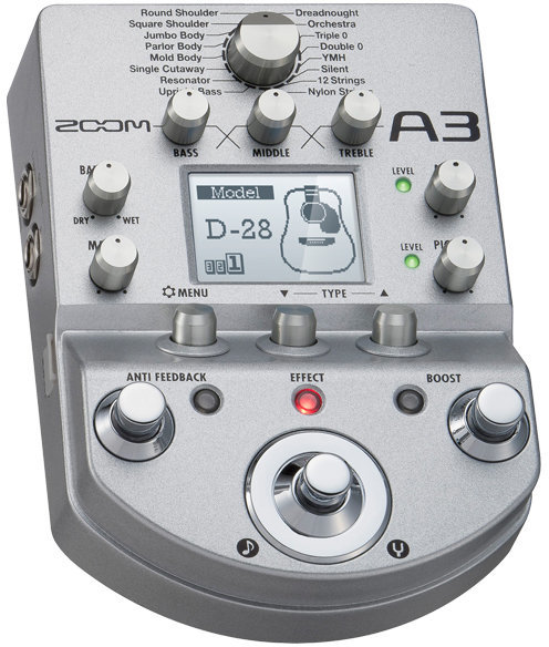 Multi-efect de chitară Zoom A3 Acoustic effects pedal