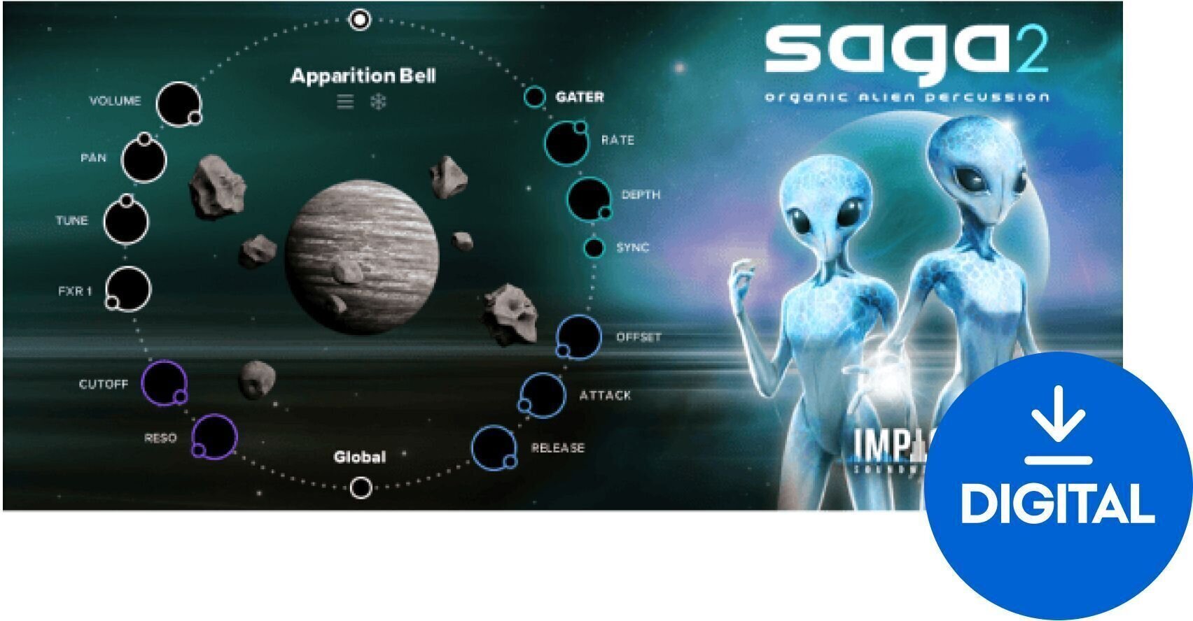 Audio biblioteka za sampler Impact Soundworks Saga 2: Organic Alien Percussion (Digitalni proizvod)