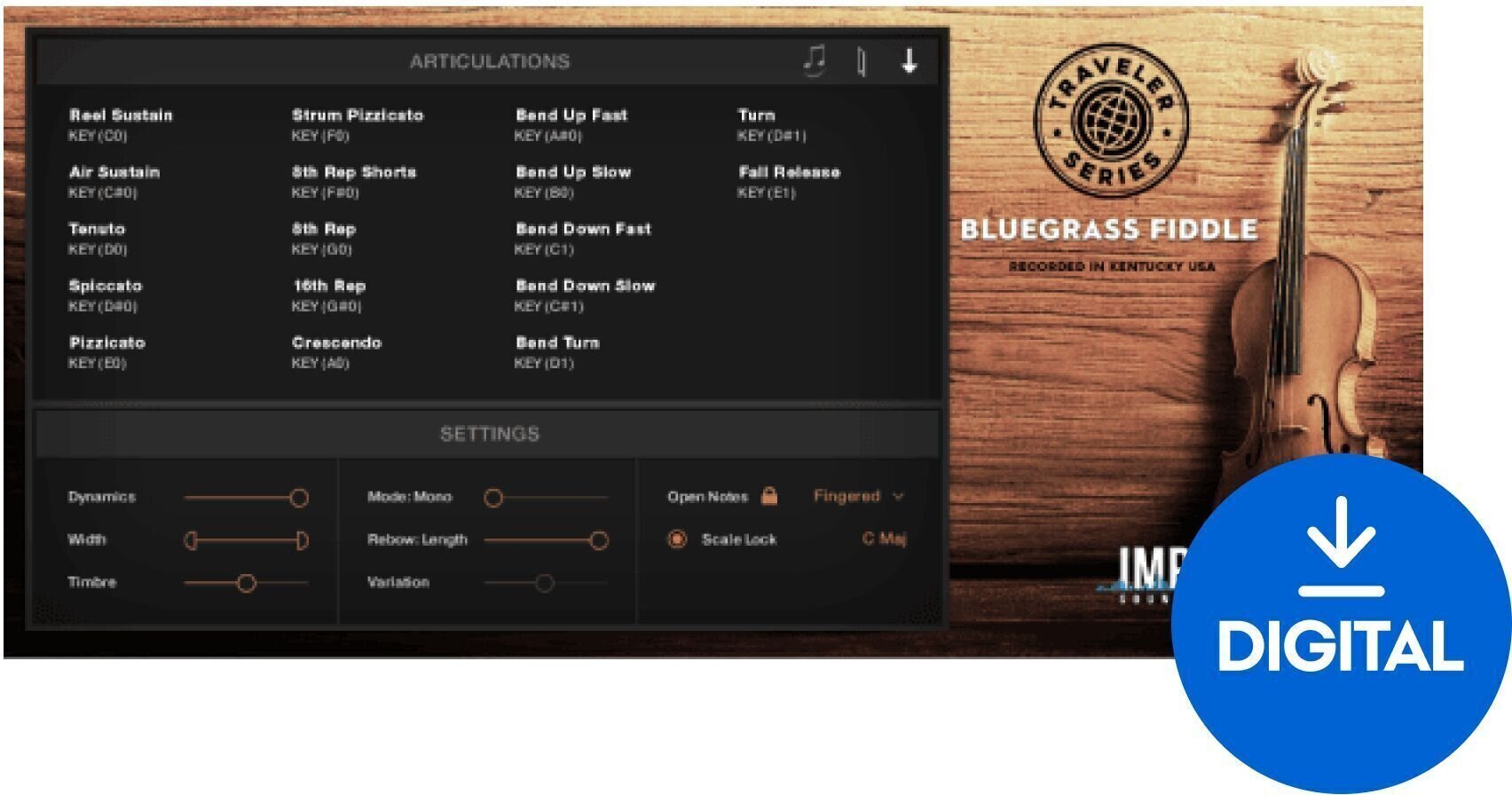 Sample/Sound Library Impact Soundworks Traveler Series: Bluegrass Fiddle (Digital product)