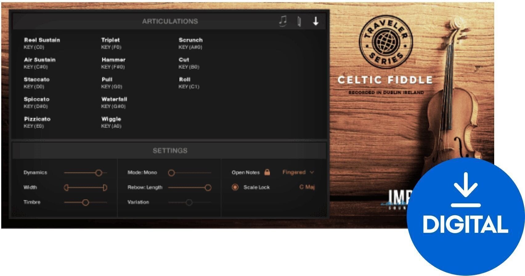 Sample/Sound Library Impact Soundworks Traveler Series: Celtic Fiddle (Digital product)