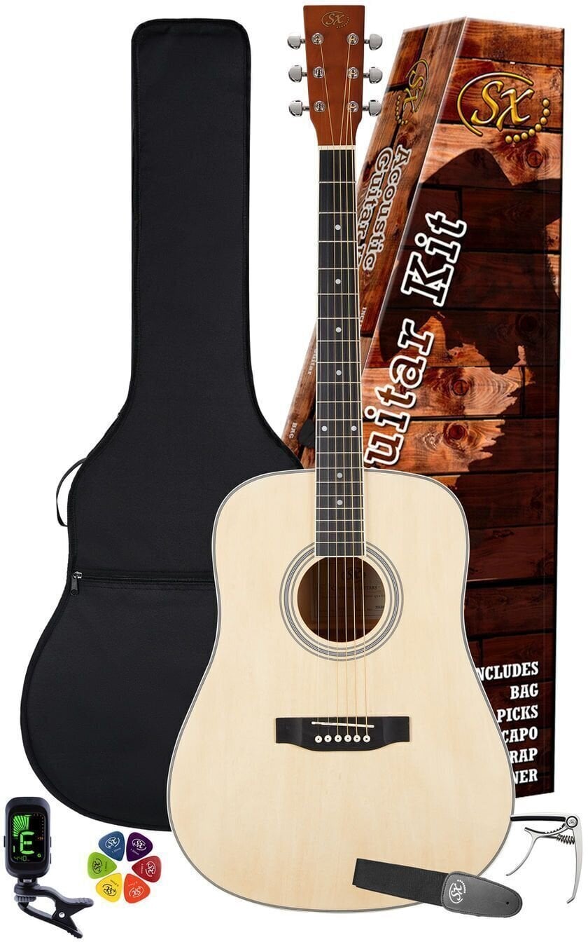 Akustická gitara SX SD104LK Natural Akustická gitara