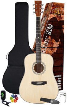 Akustická gitara SX SD104LK Natural Akustická gitara - 1