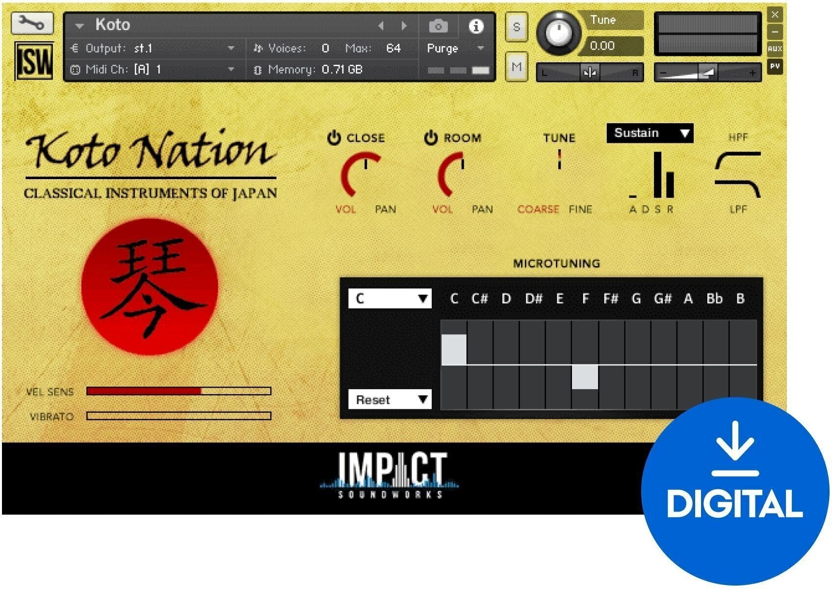 Zvučna knjižnica za efekte Impact Soundworks Koto Nation: Classical Instruments of Japan (Digitalni proizvod)