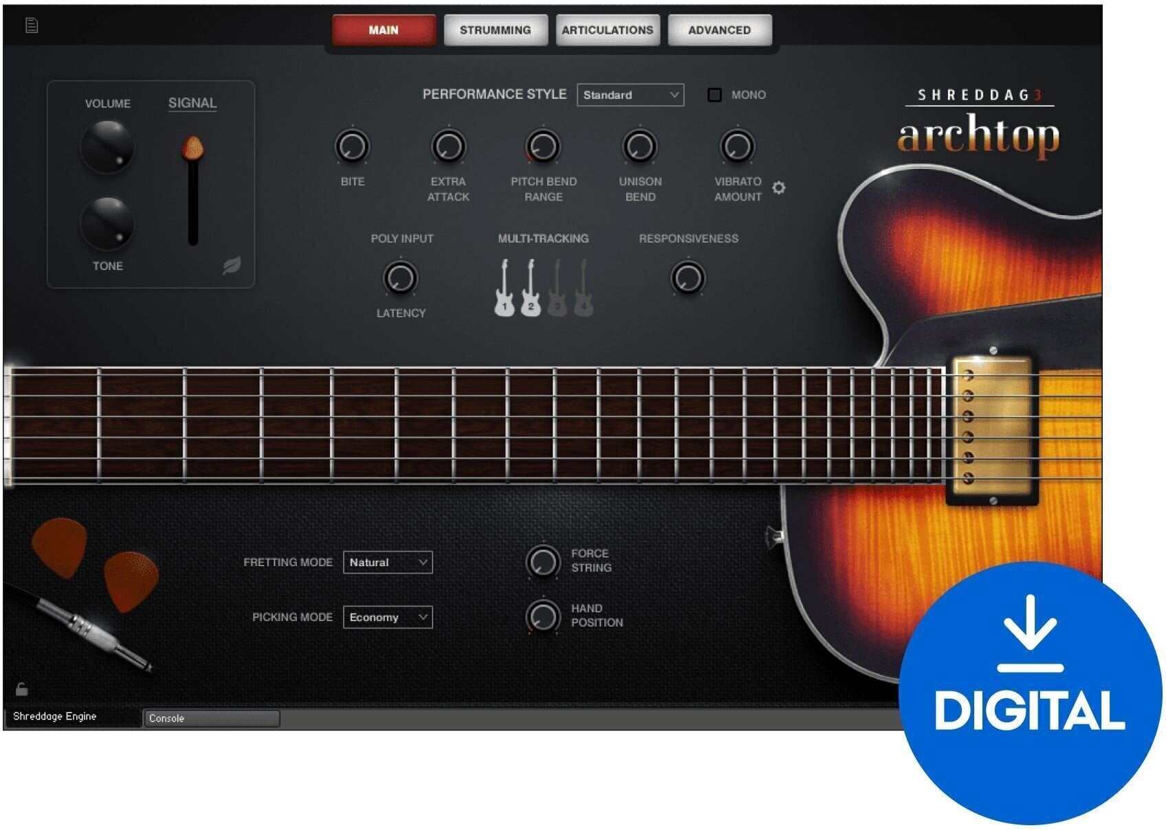 Sample/lydbibliotek Impact Soundworks Shreddage 3 Archtop (Digitalt produkt)