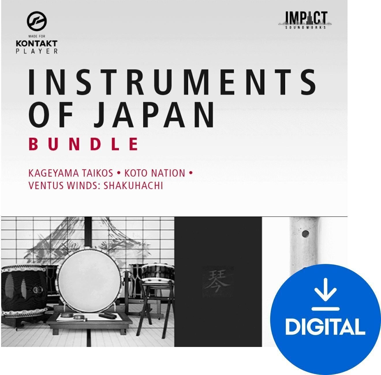 Bibliotecă de sunet pentru samplere Impact Soundworks Instruments of Japan Bundle (Produs digital)