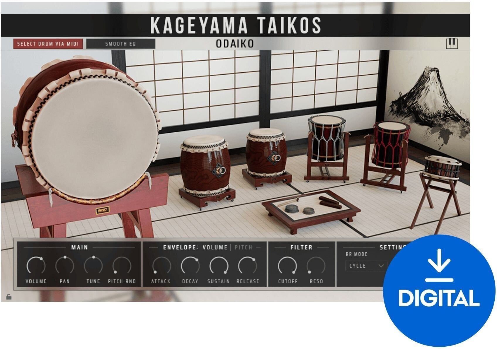 Zvočna knjiga za sampler Impact Soundworks Kageyama Taikos 1.5 (Digitalni izdelek)