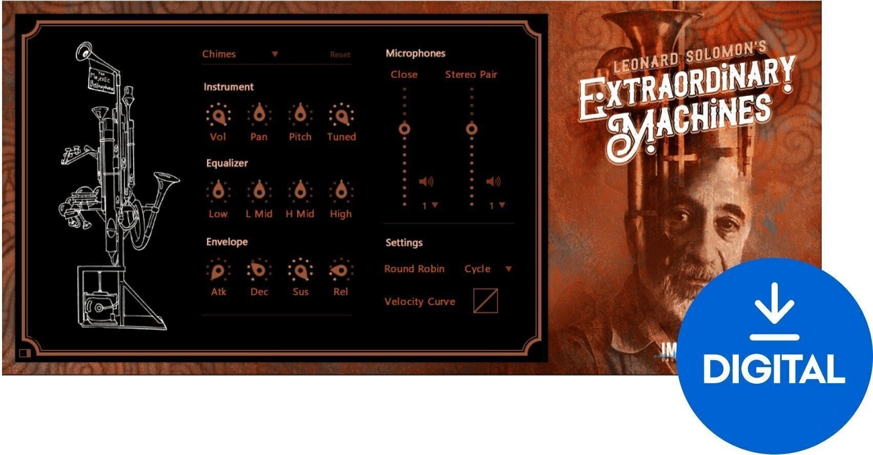 Zvučna knjižnica za efekte Impact Soundworks Leonard Solomon's Extraordinary Machines (Digitalni proizvod)