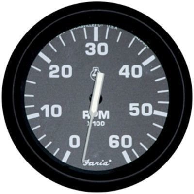 Bootsinstrumente Faria Tachometer 0-6000 RPM - Black
