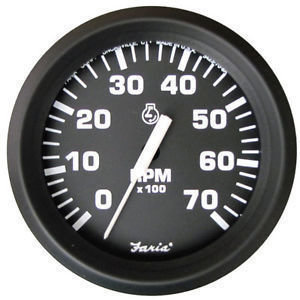 Dekapparaat voor boot Faria Tachometer 0-7000 RPM - Black