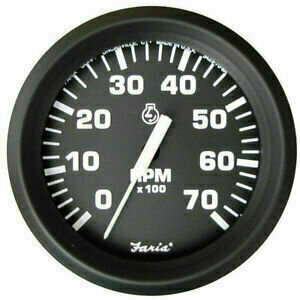 Zegar do łodzi Faria Tachometer 0-7000 RPM - Black - 1