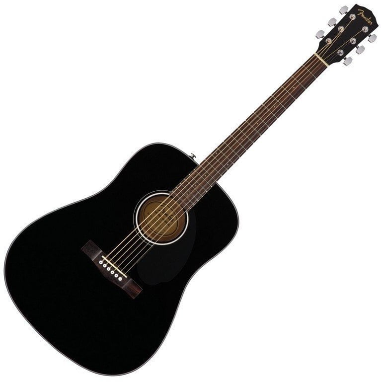Guitarra dreadnought Fender CD-60S WN Preto
