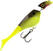 Wobbler til fiskeri Headbanger Lures Shad Suspending Chartreuse/Black 11 cm 11 g