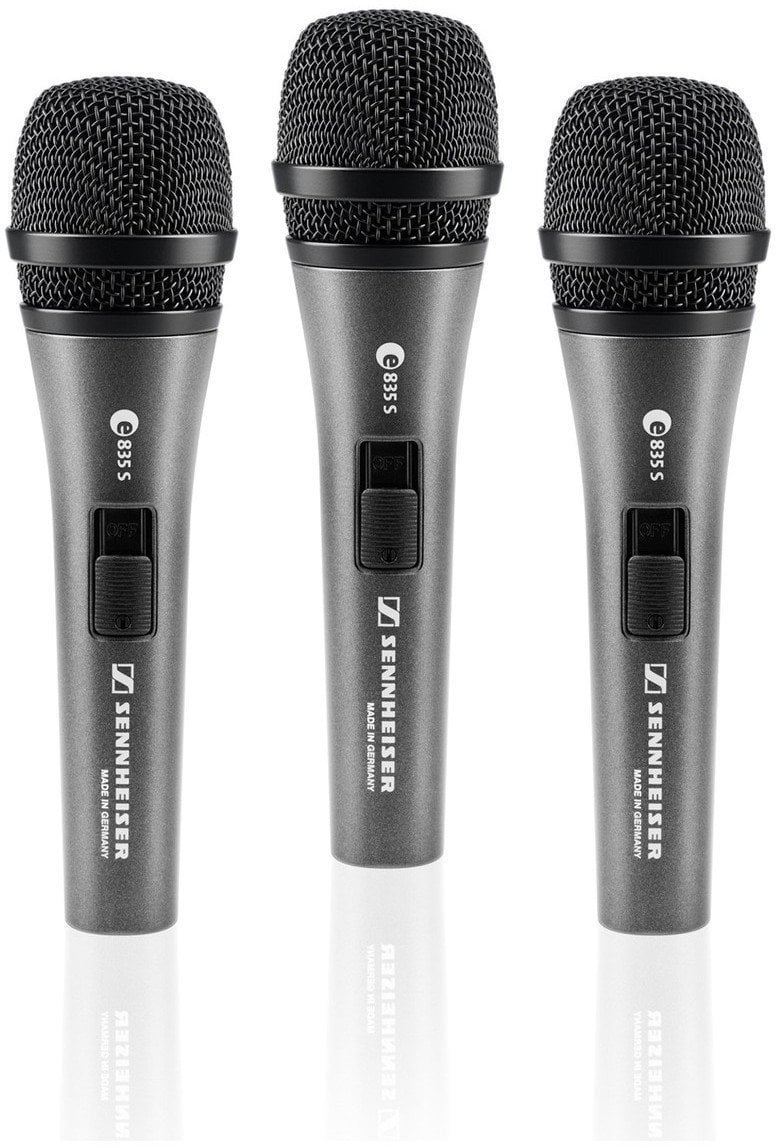 Microphone de chant dynamique Sennheiser E835 S 3Pack Microphone de chant dynamique