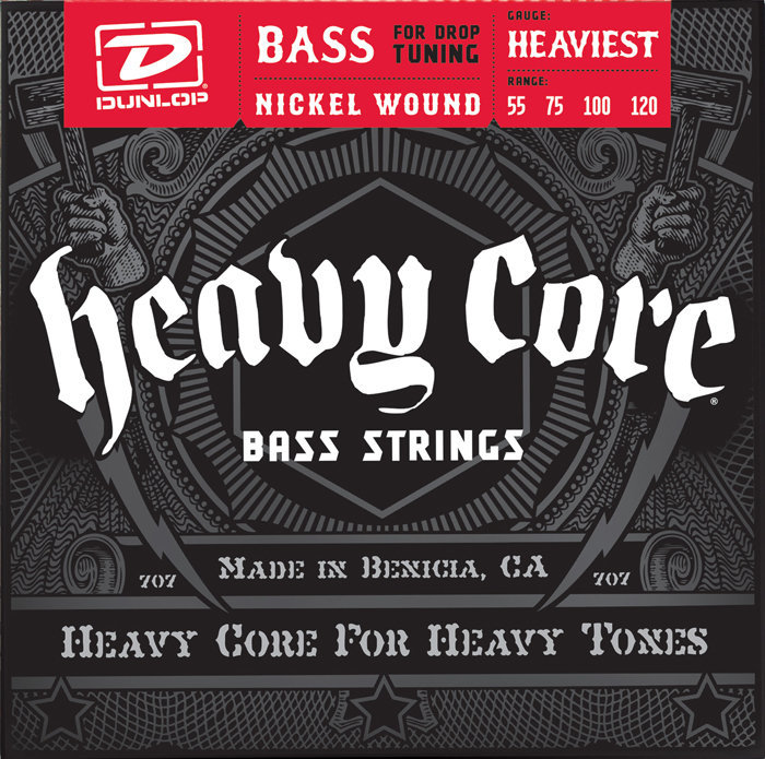 Struny pre basgitaru Dunlop DBHCN55120 Heavy Core, Heaviest