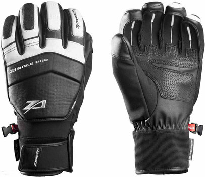 Ski Gloves Zanier Speed-Pro.ZX Black-White 7,5 - 1
