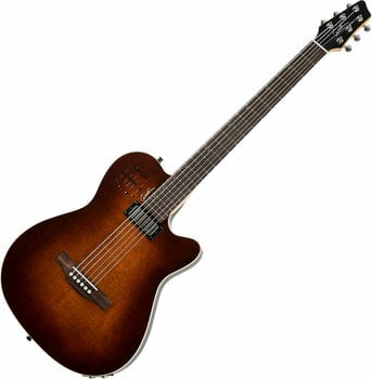 Electro-acoustic guitar Godin A6 Ultra Baritone Burnt Umber SG - 1