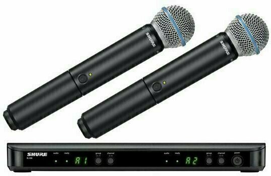 Wireless Handheld Microphone Set Shure BLX288E/B58 H8E: 518-542 MHz - 1