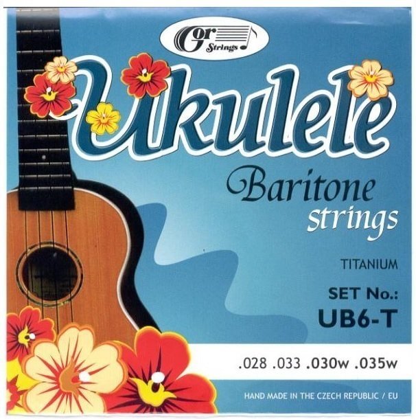 Snaren voor bariton ukelele Gorstrings UB6-T