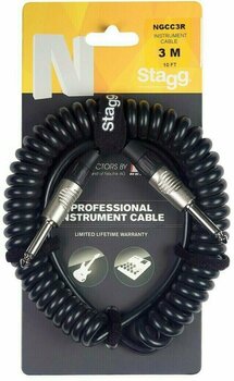 Инструментален кабел Stagg NGCC6R Черeн 6 m Директен - Директен - 1