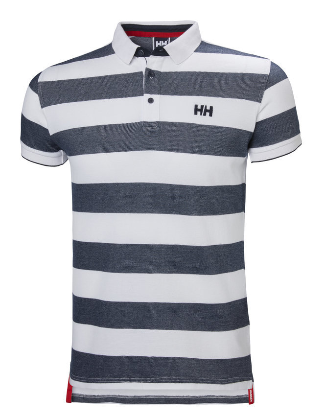 T-Shirt Helly Hansen Marstrand Polo T-Shirt Navy Stripe L