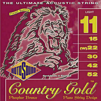 Strune za akustično kitaro Rotosound CG-11 Country Gold Light - 1