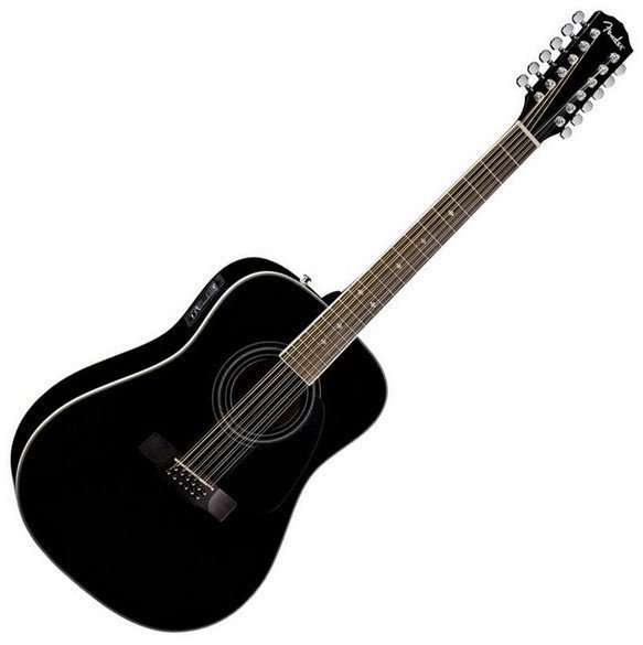 12-string Acoustic-electric Guitar Fender CD-160E-12 Black