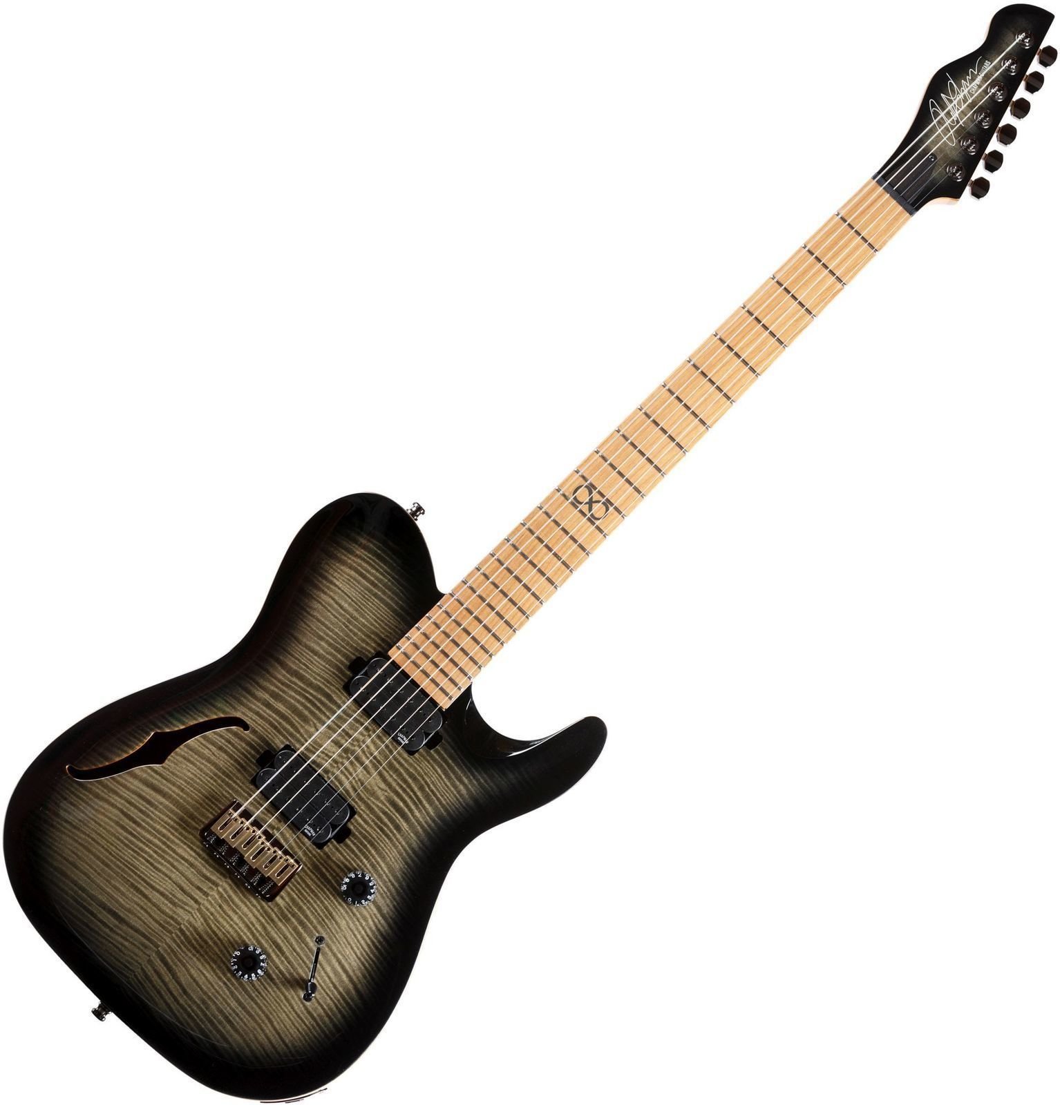 Elektromos gitár Chapman Guitars ML3 Pro Semi-Hollow Modern Obsidian Burst