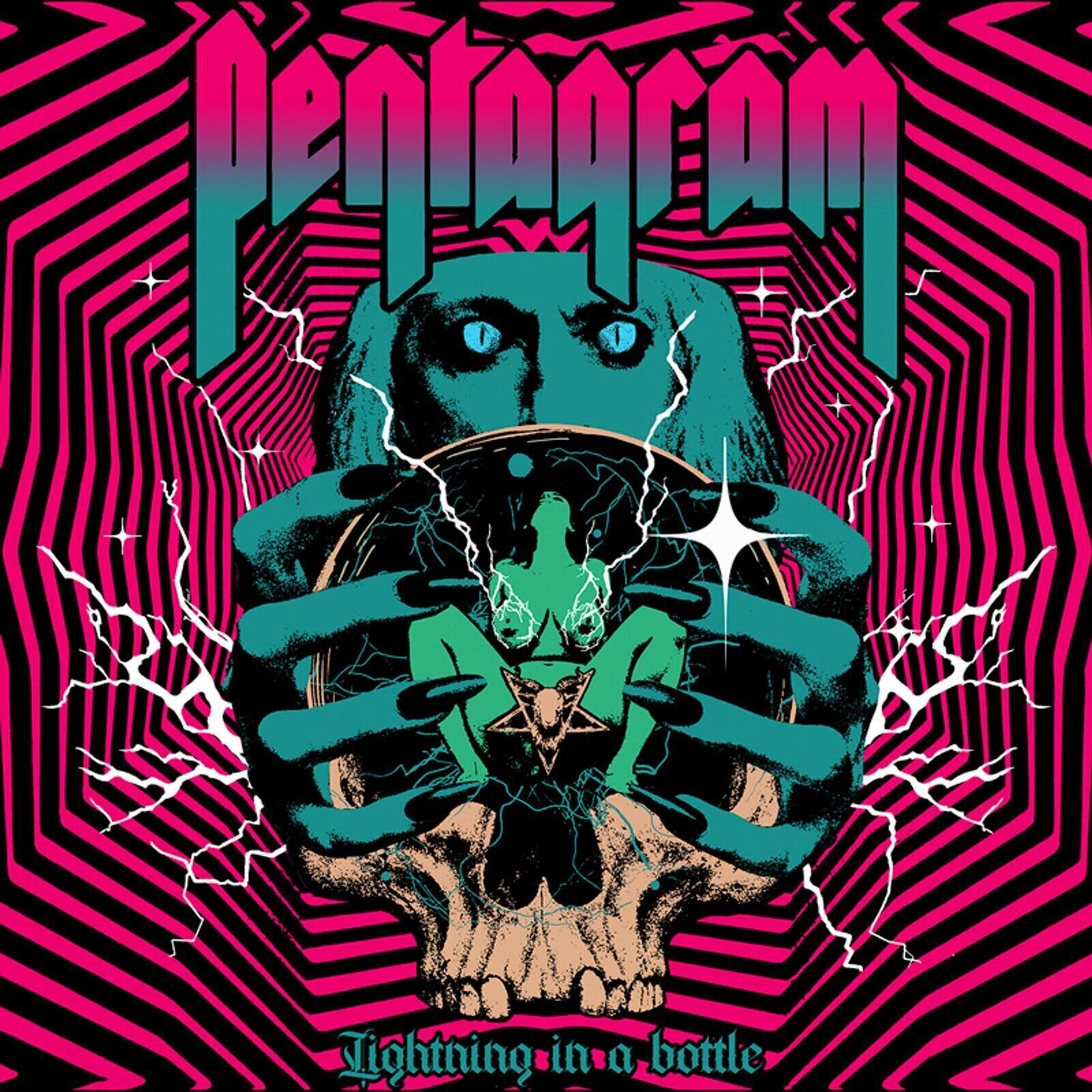 Vinyl Record Pentagram - Lightning In A Bottle (Limited Edition) (Striped Magenta/White/Blue Coloured) (LP)