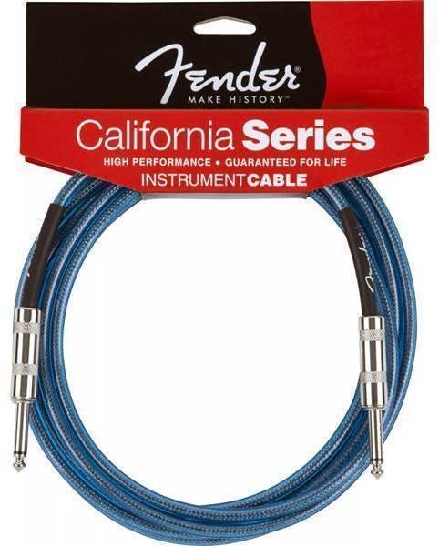 Nástrojový kábel Fender California Instrument Cable - Lake Placid Blue 18'