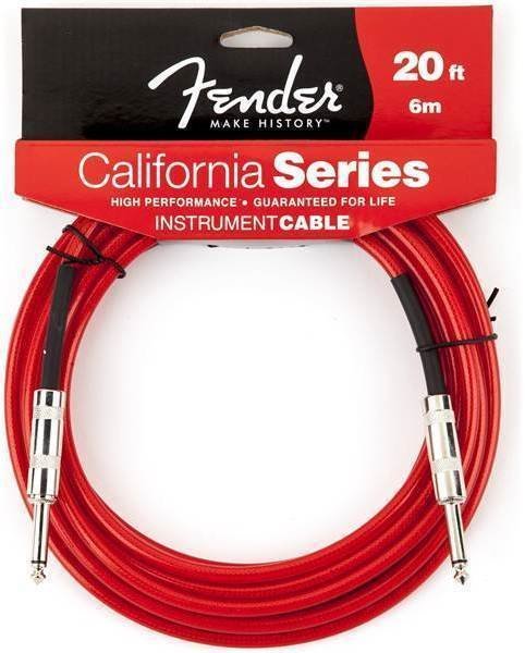 Nástrojový kabel Fender California Instrument Cable 6m Candy Apple Red
