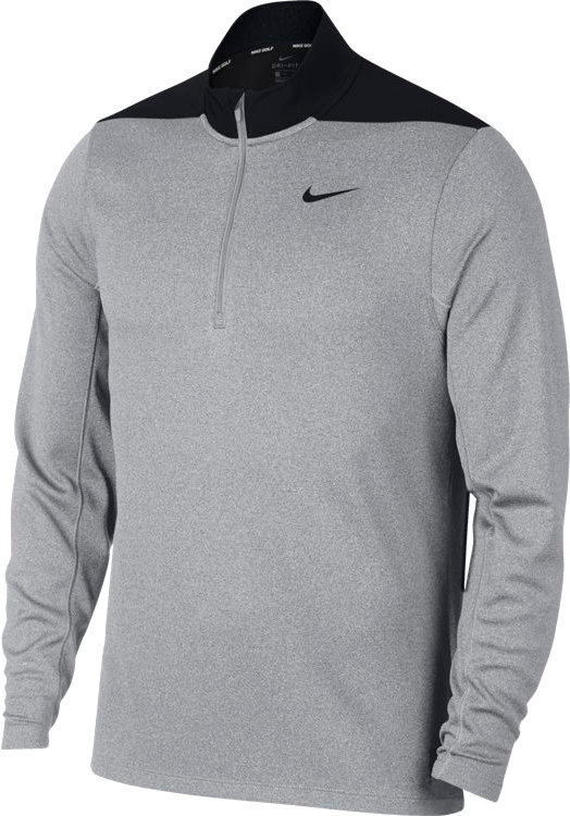 Mikina/Svetr Nike Dry Core 1/2 Zip Mens Sweater Wolf Grey/Pure Platinum/Black S