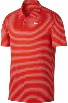 Πουκάμισα Πόλο Nike Dry Essential Stripe Mens Polo Shirt Habanero Red/Black XL - 1