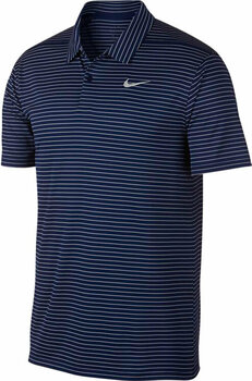 Poloshirt Nike Dry Essential Stripe Mens Polo Shirt Blue Void/Flat Silver M - 1