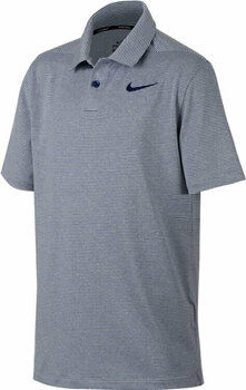 Koszulka Polo Nike Dri-Fit Control Stripe Koszulka Polo Do Golfa Dla Dzieci Blue Void/Pure L - 1