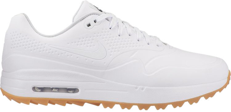 Calzado de golf para hombres Nike Air Max 1G Mens Golf Shoes White/White US 9,5