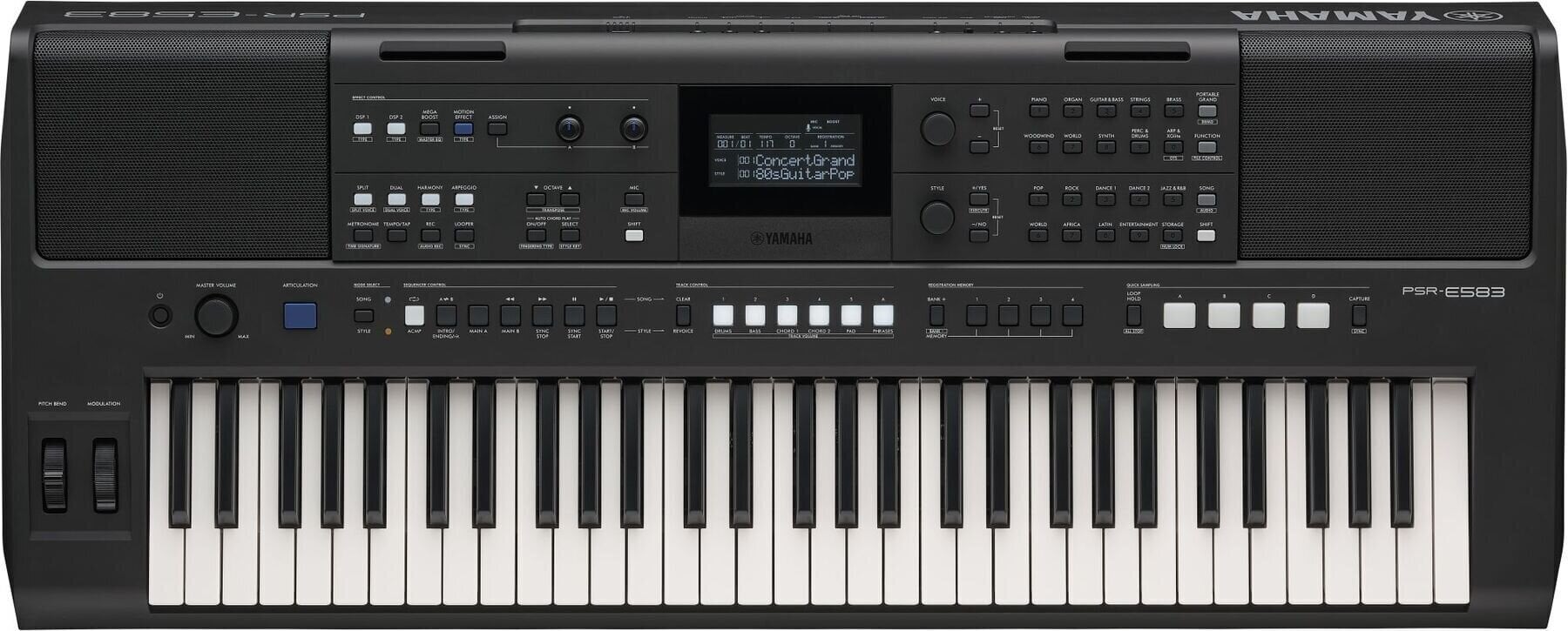 Keyboard with Touch Response Yamaha PSR-E583 Keyboard with Touch Response Black